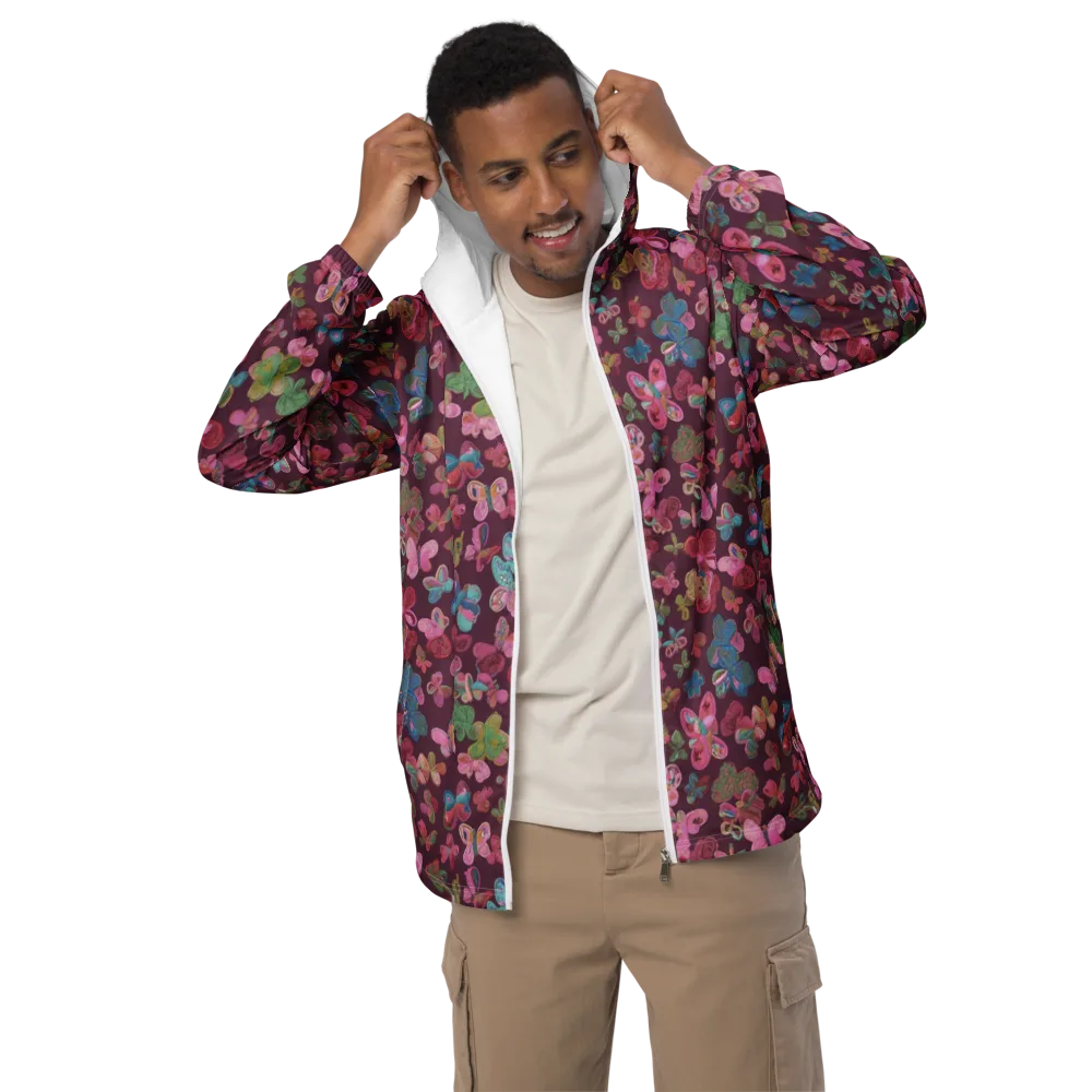 Butterfly Brocade on Men's Windbreaker — Front
