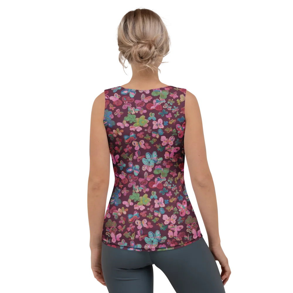 Butterfly Brocade on Women's Tank Top — Back