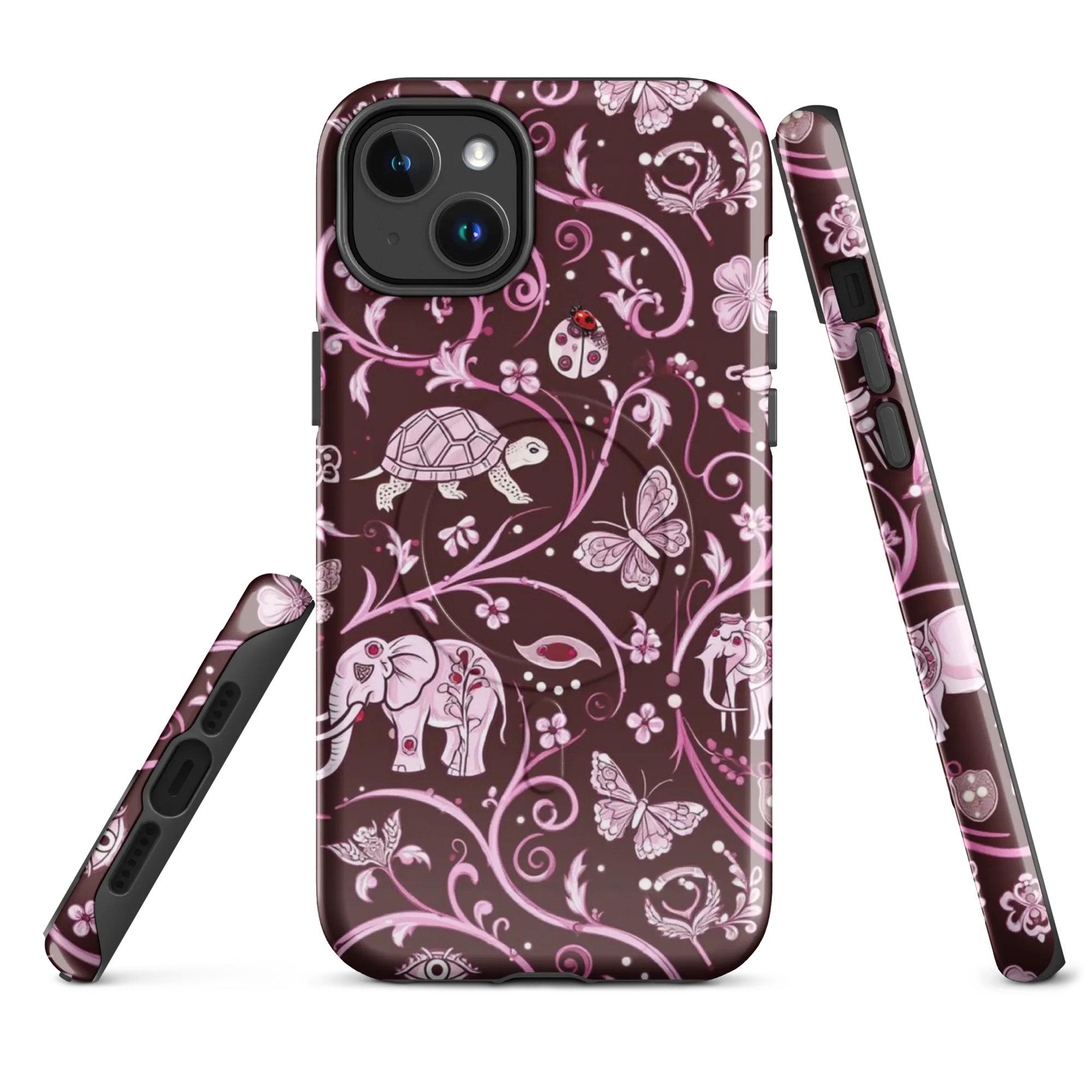 Burgundy Garden on MagSafe Tough Case for iPhone® — Front