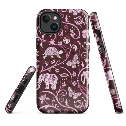 Burgundy Garden on a MagSafe Tough Case for iPhone®