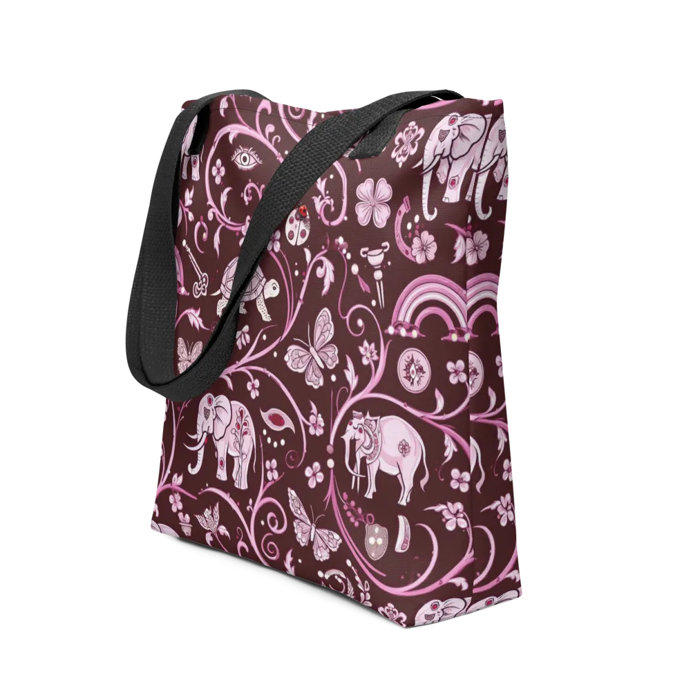Burgundy Garden on Tote Bag — Front