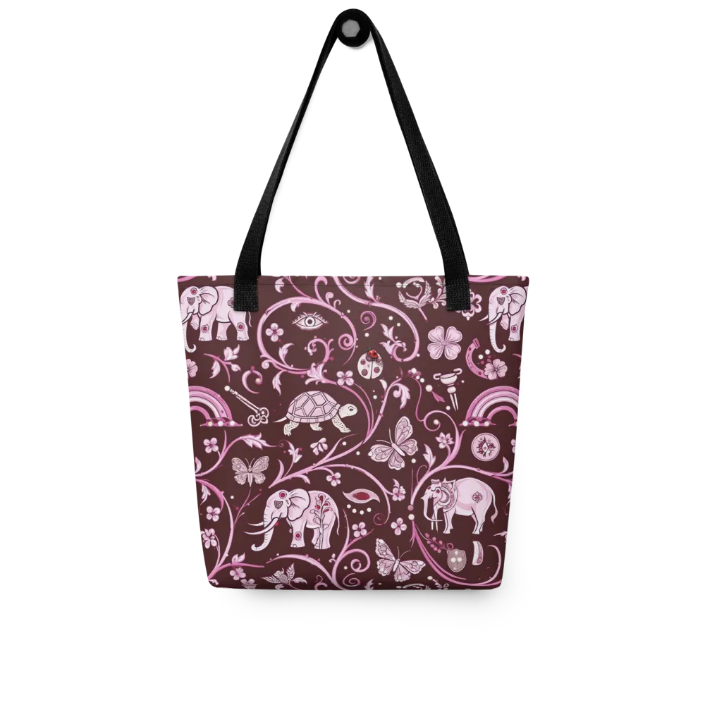 Burgundy Garden on Tote Bag — Front
