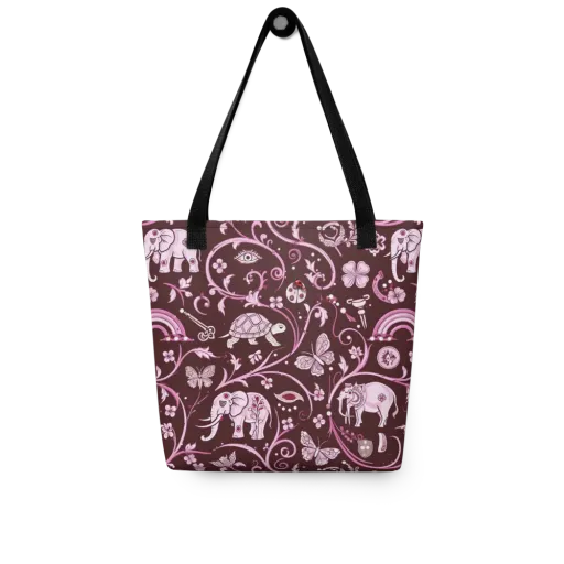 Burgundy Garden on a Tote Bag