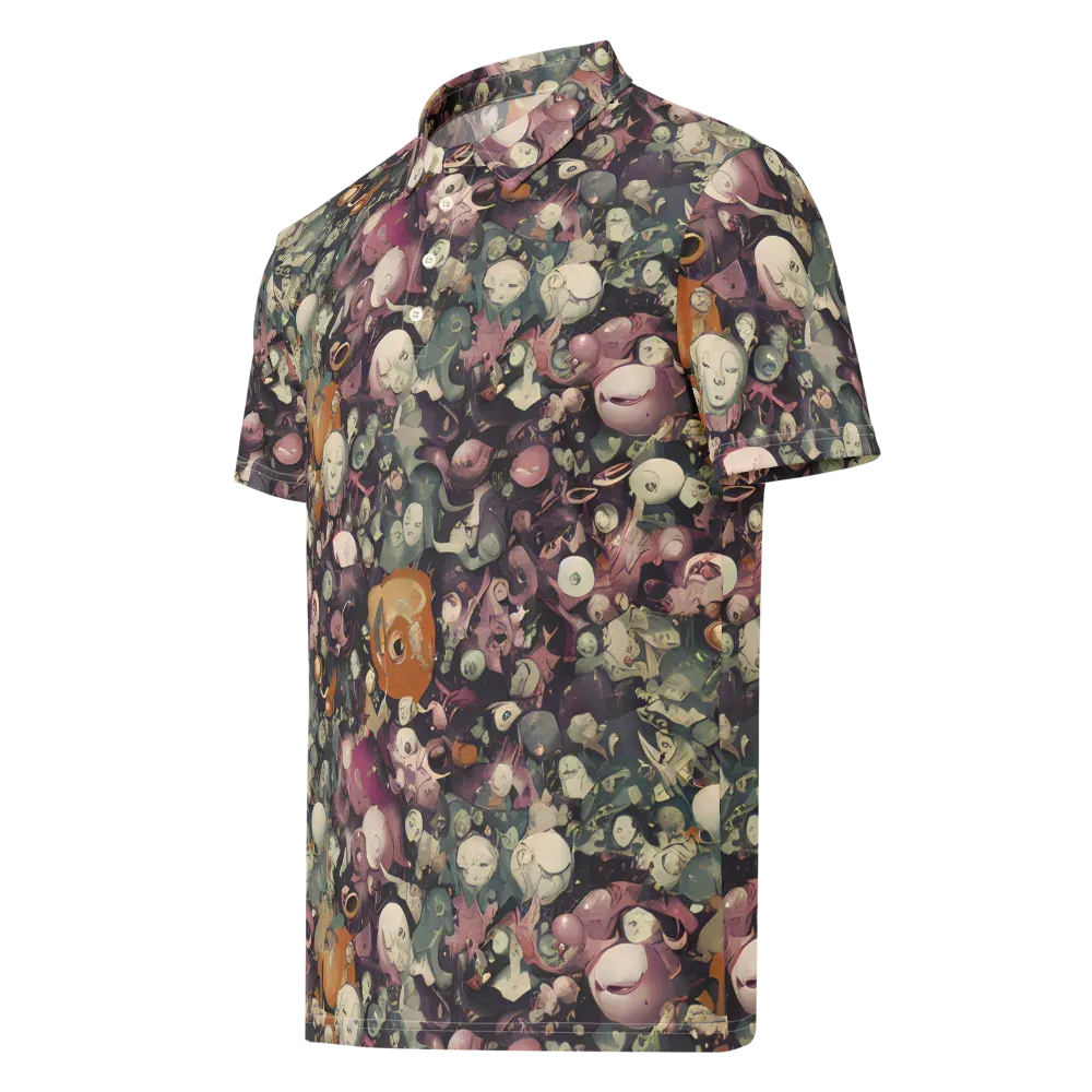 Visions of the Unseen on Men's Slim Fit Polo Shirt — Left Front