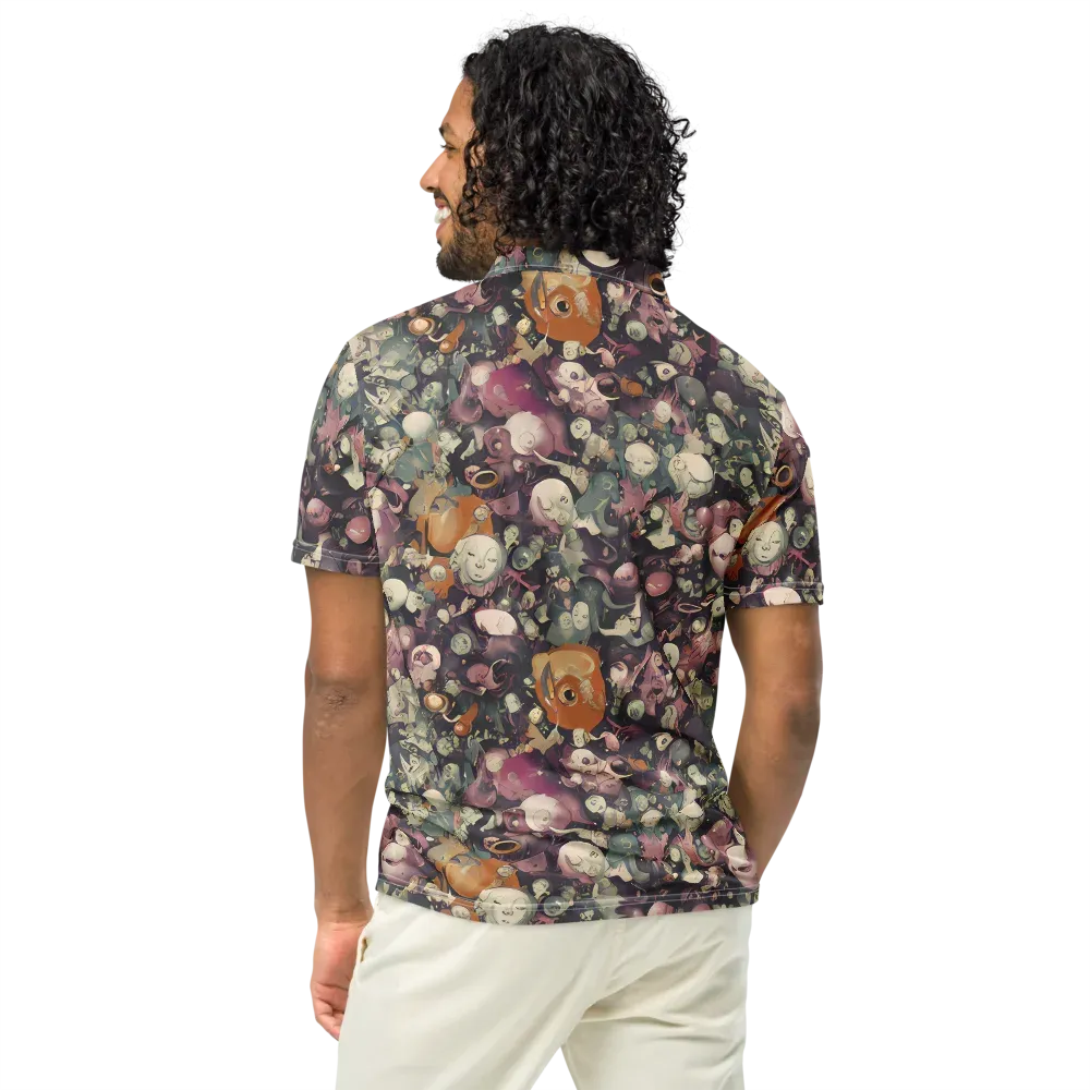 Visions of the Unseen on Men's Slim Fit Polo Shirt — Back