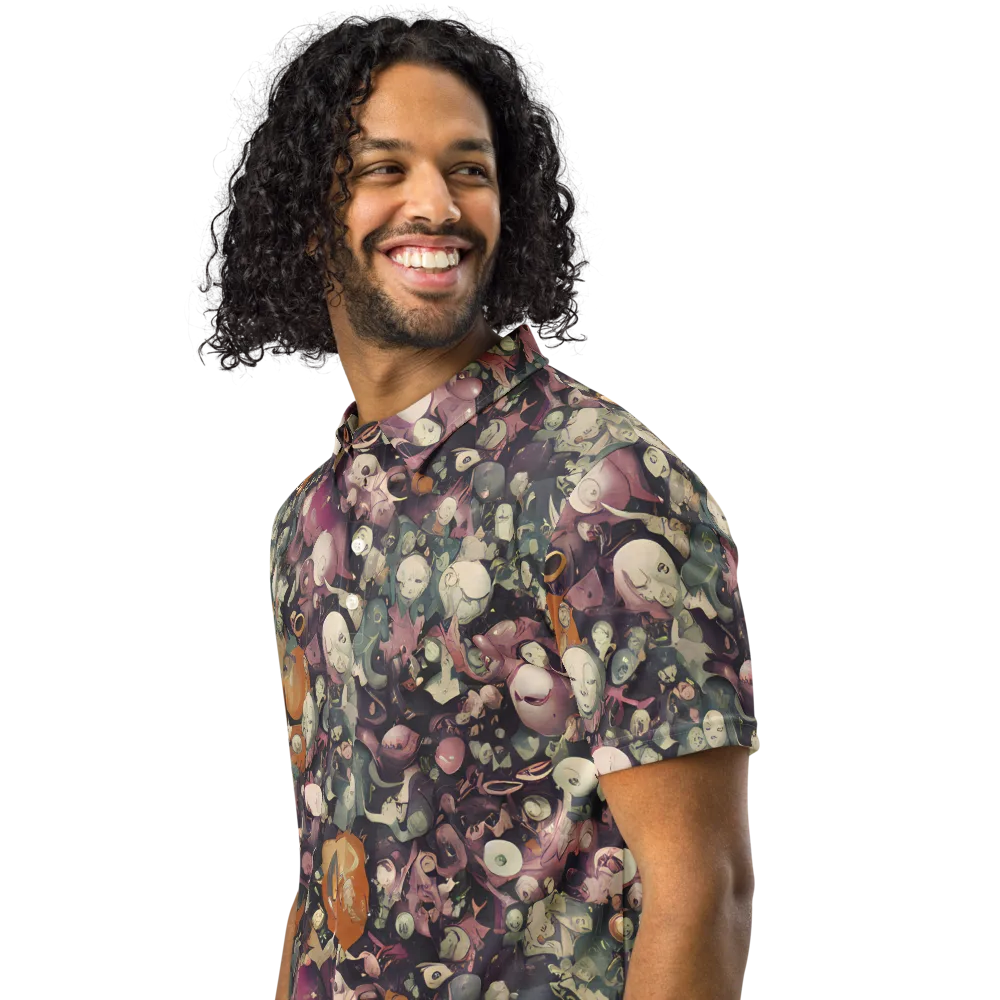 Visions of the Unseen on Men's Slim Fit Polo Shirt — Left Front