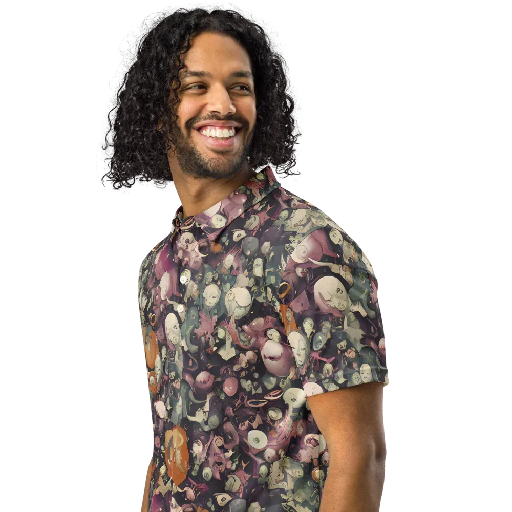 Visions of the Unseen on Men's Slim Fit Polo Shirt — Left Front