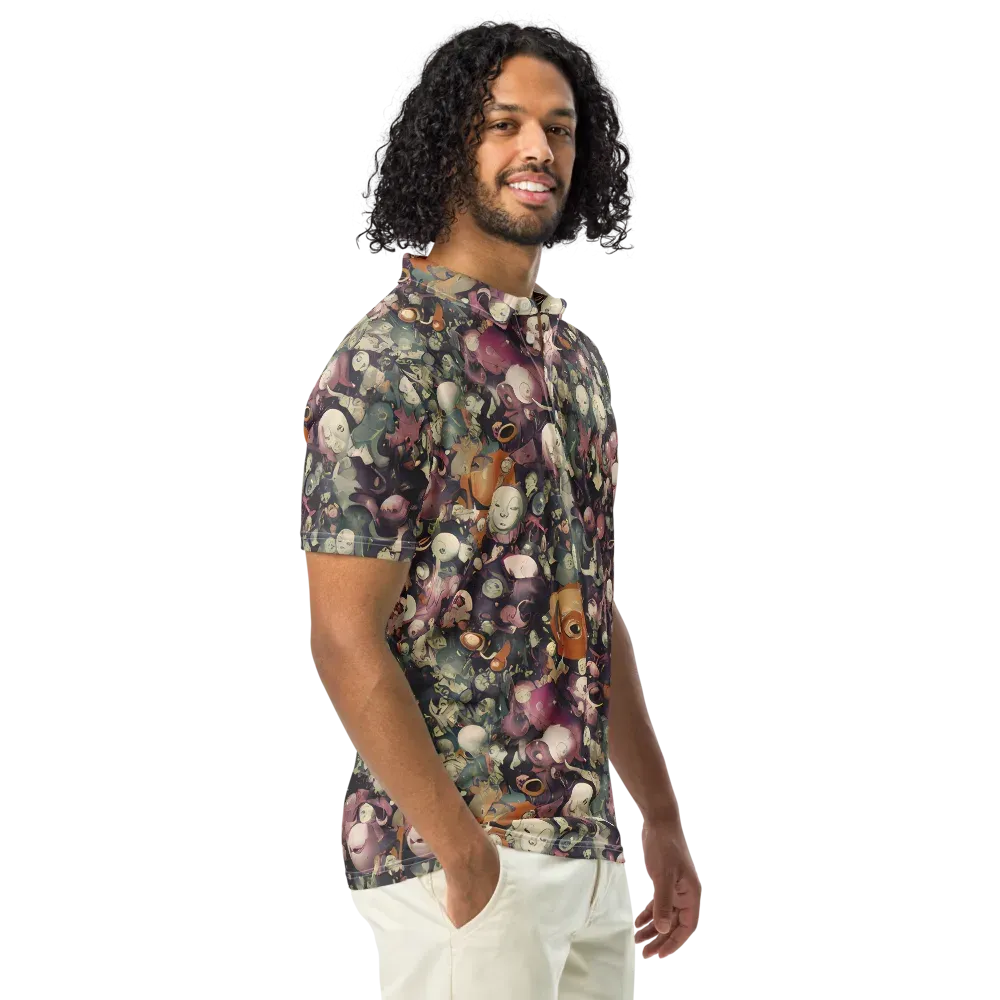 Visions of the Unseen on Men's Slim Fit Polo Shirt — Right Front