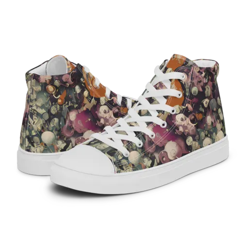 Visions of the Unseen on a Men's High Top Canvas Shoes