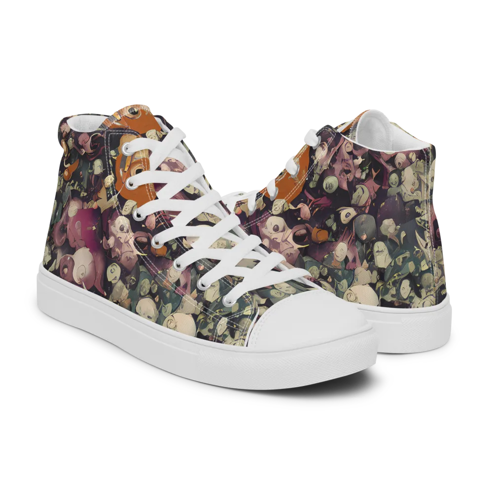 Visions of the Unseen on Men's High Top Canvas Shoes — Right