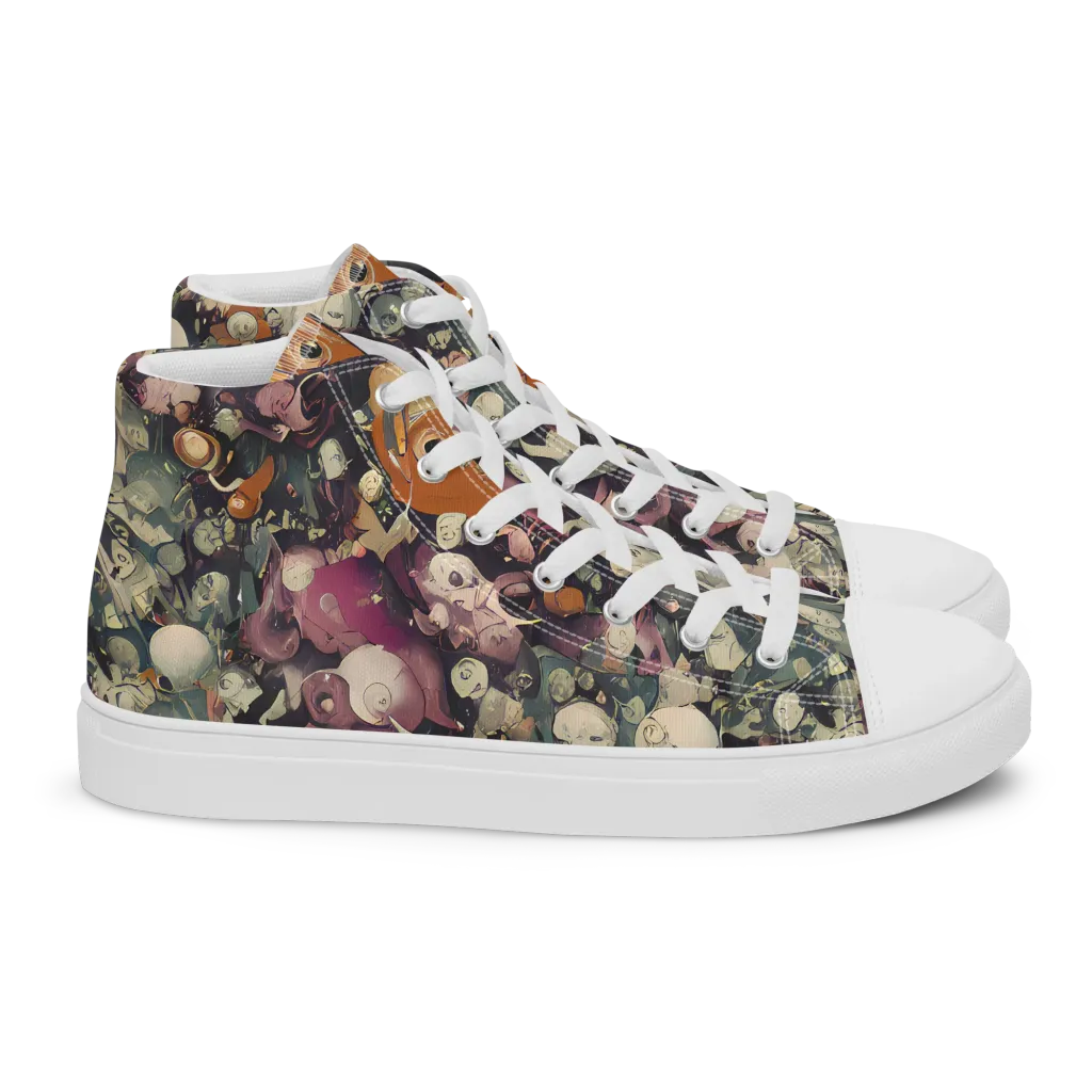 Visions of the Unseen on Women's High Top Canvas Shoes — Right