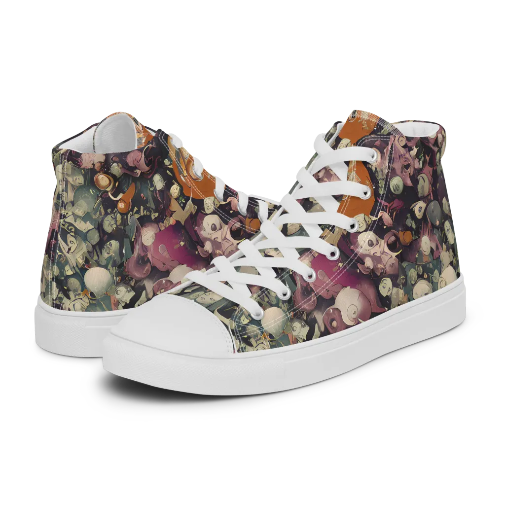 Visions of the Unseen on Women's High Top Canvas Shoes — Left