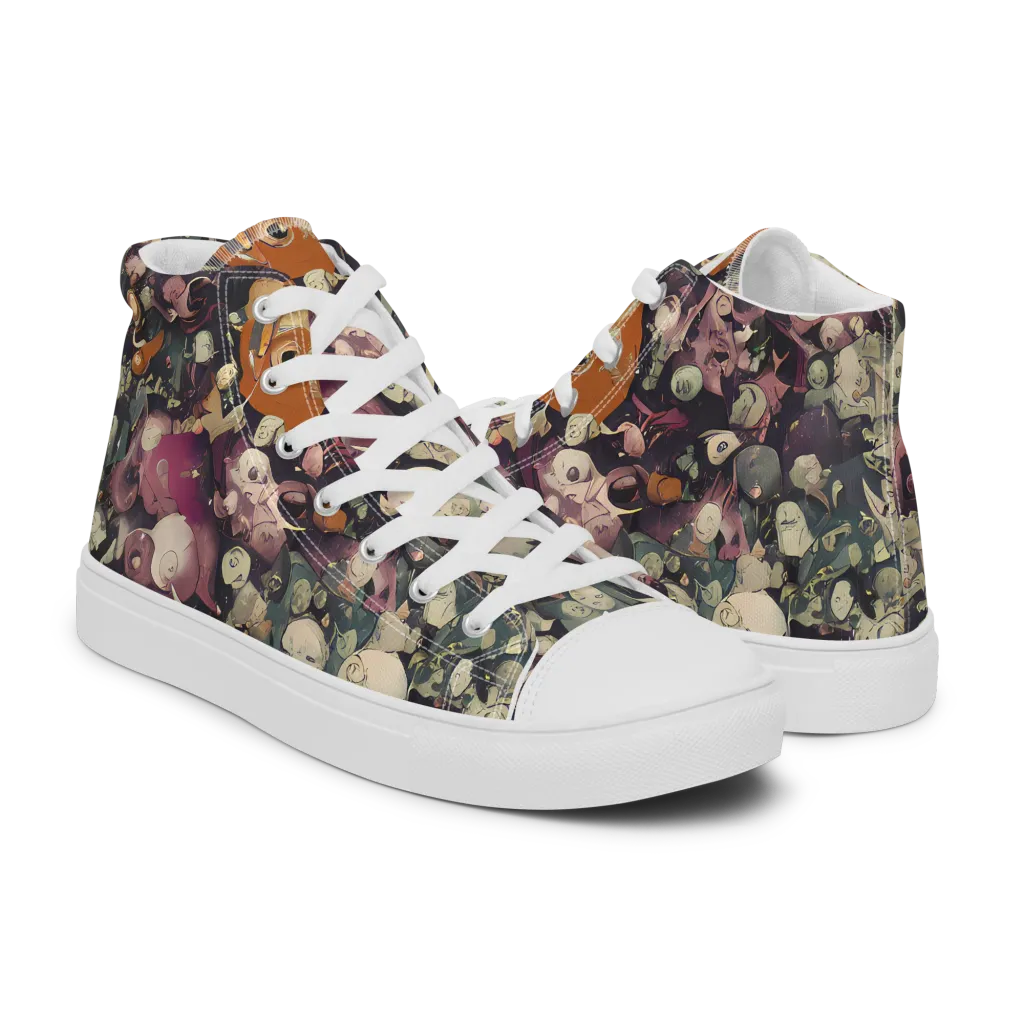 Visions of the Unseen on Women's High Top Canvas Shoes — Right