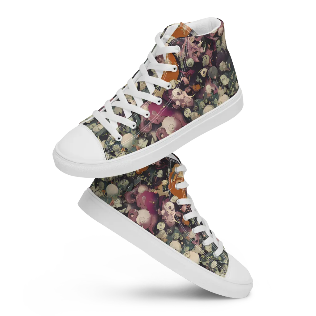 Visions of the Unseen on Women's High Top Canvas Shoes — Front