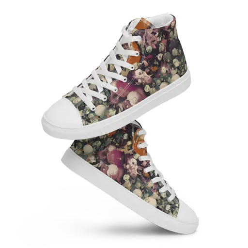 Visions of the Unseen on a Women's High Top Canvas Shoes