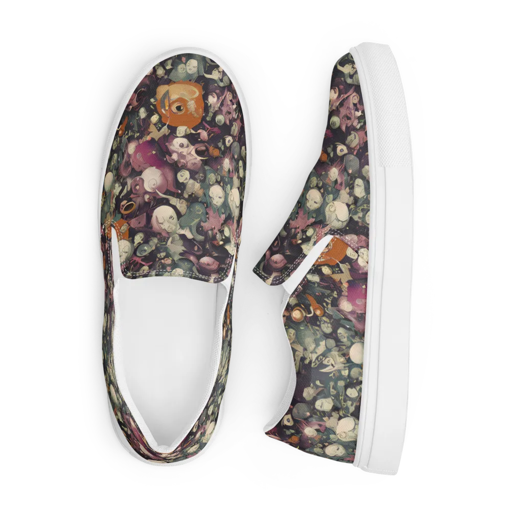 Visions of the Unseen on Men's Slip-On Canvas Shoes — Front