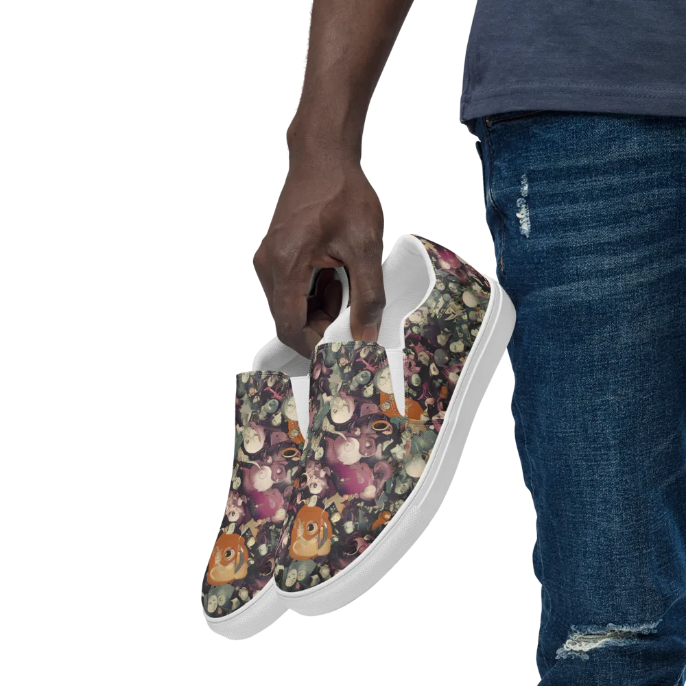 Visions of the Unseen on Men's Slip-On Canvas Shoes — Left Front