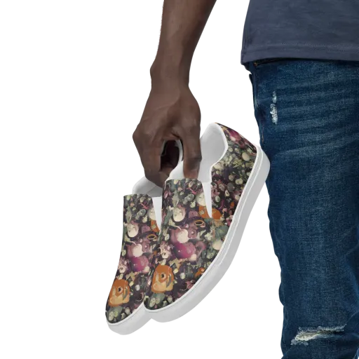 Visions of the Unseen on a Men's Slip-On Canvas Shoes