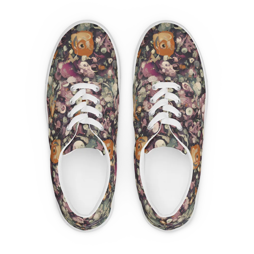Visions of the Unseen on Men's Lace-Up Canvas Shoes — Front
