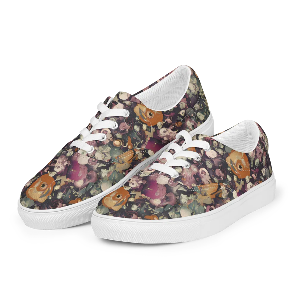 Visions of the Unseen on Men's Lace-Up Canvas Shoes — Left Front