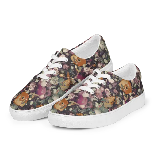 Visions of the Unseen on a Men's Lace-Up Canvas Shoes