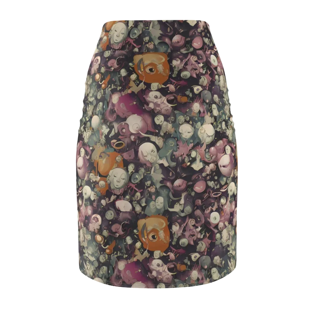 Visions of the Unseen on Pencil Skirt — Back