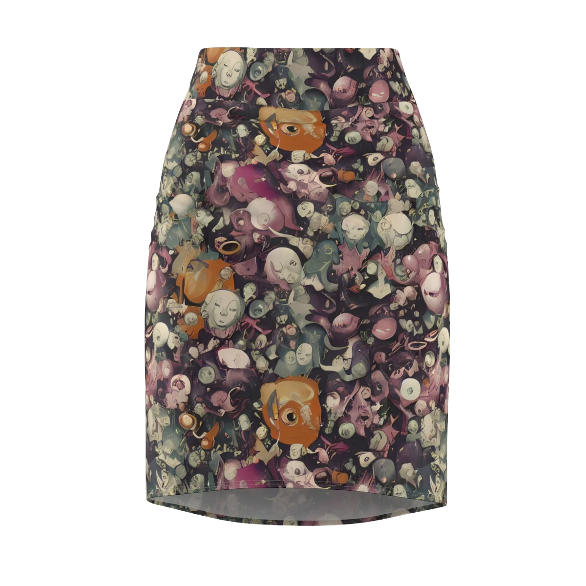 Visions of the Unseen on Pencil Skirt — Front