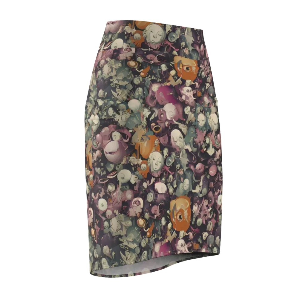 Visions of the Unseen on Pencil Skirt — Front Side