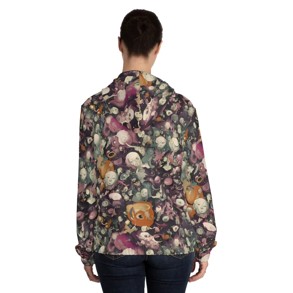 Visions of the Unseen on Women's Full-Zip Hoodie — Back On Person