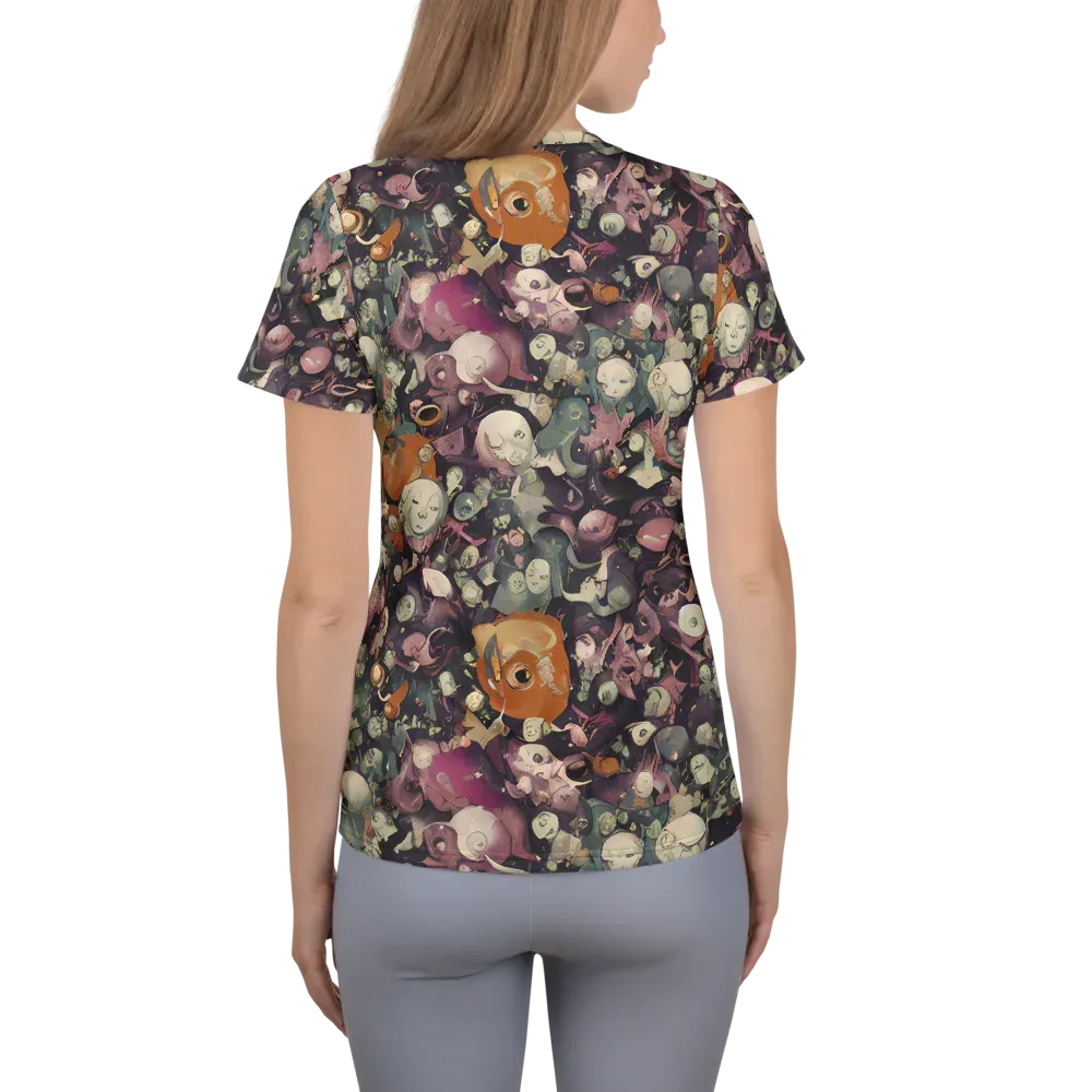 Visions of the Unseen on Women's Athletic T-Shirt — Back