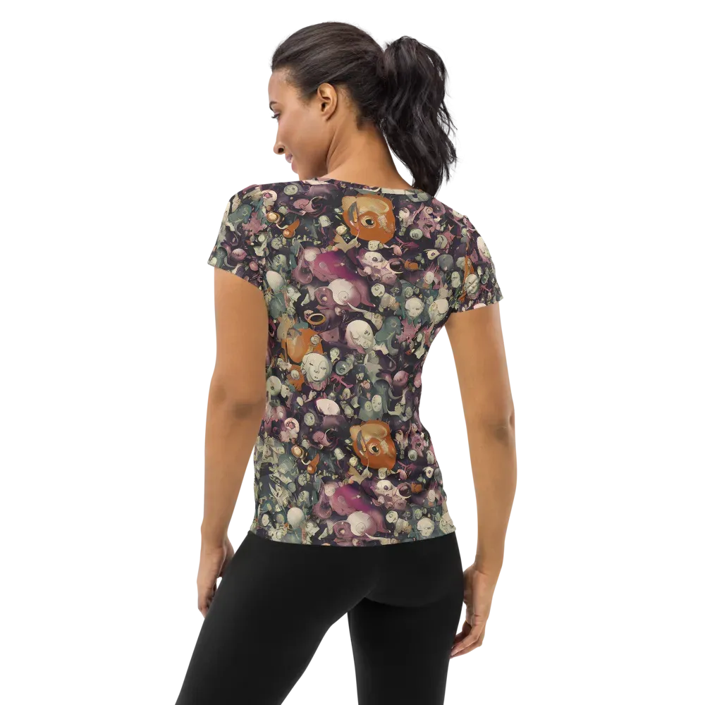 Visions of the Unseen on Women's Athletic T-Shirt — Back