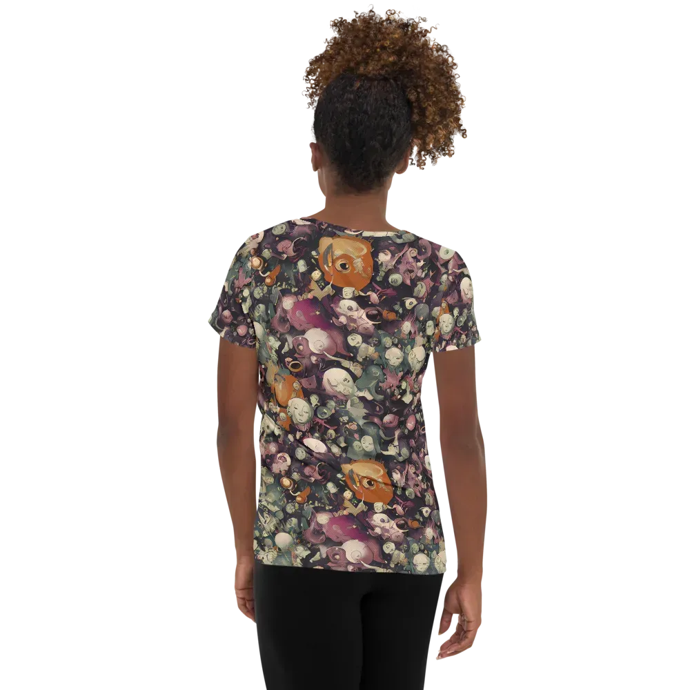 Visions of the Unseen on Women's Athletic T-Shirt — Back