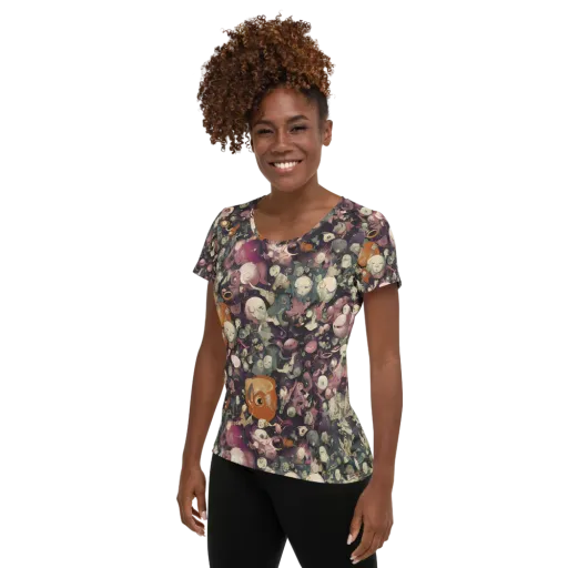 Visions of the Unseen on a Women's Athletic T-Shirt