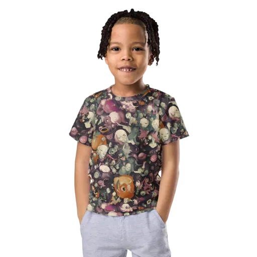 Visions of the Unseen on a Kids Crew Neck T-Shirt