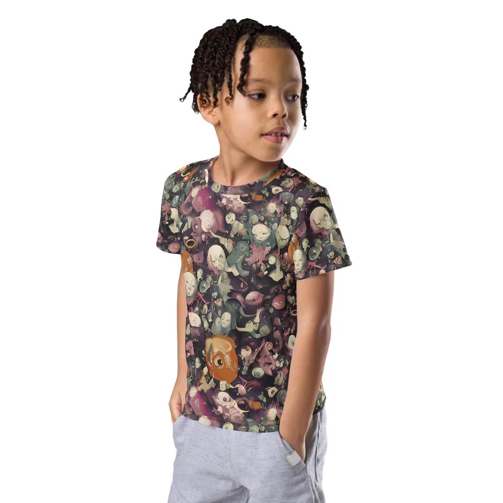 Visions of the Unseen on Kids Crew Neck T-Shirt — Left Front