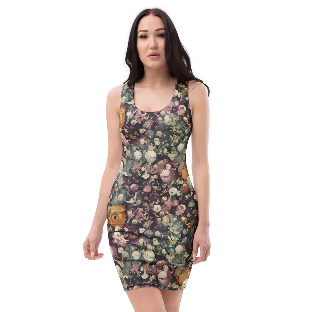 Visions of the Unseen on Bodycon Dress — Front