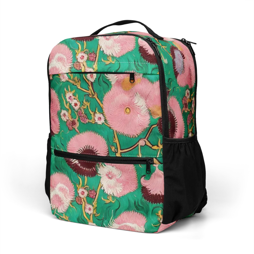 Emerald Chrysanthemum on Utility Backpack — Left Front