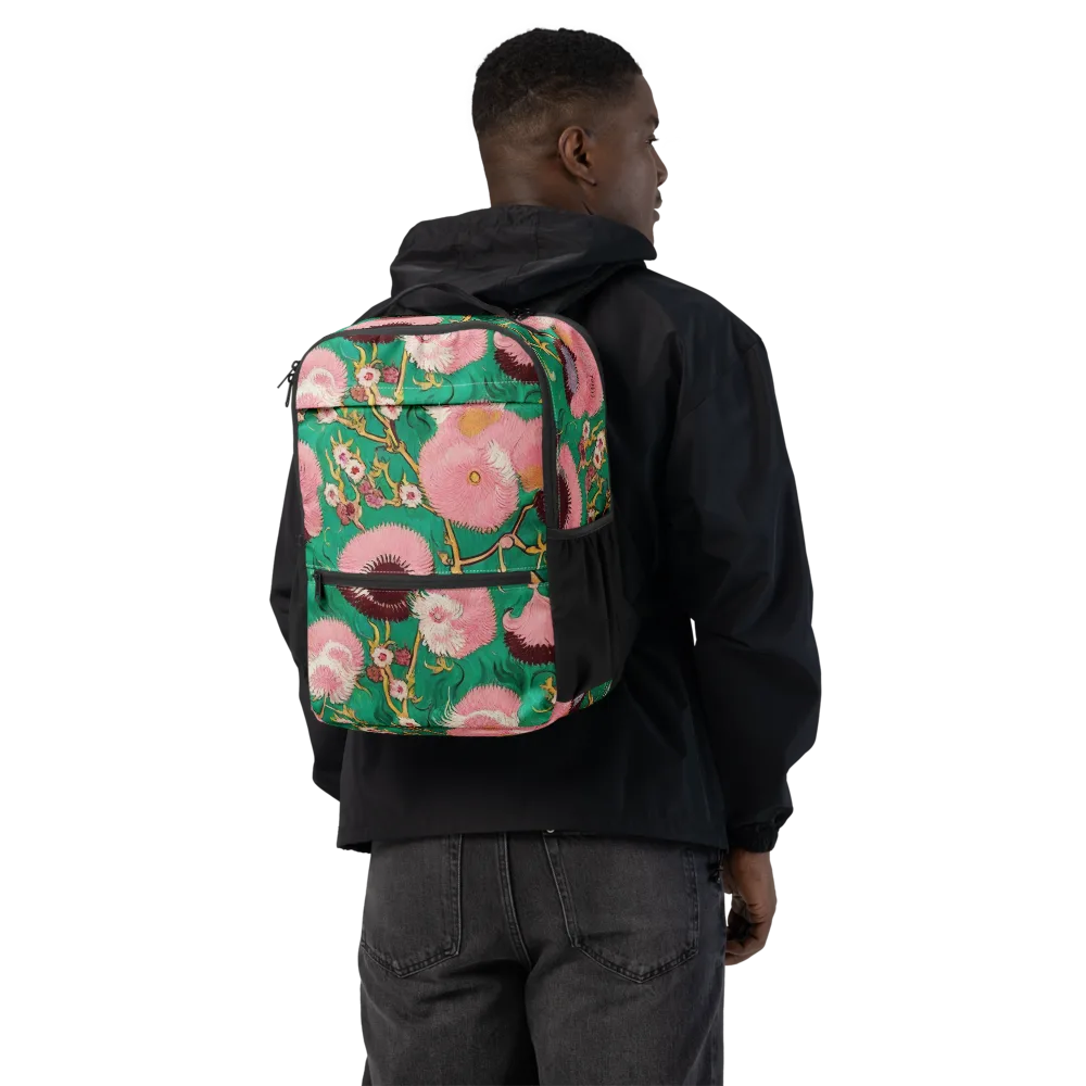 Emerald Chrysanthemum on Utility Backpack — Back