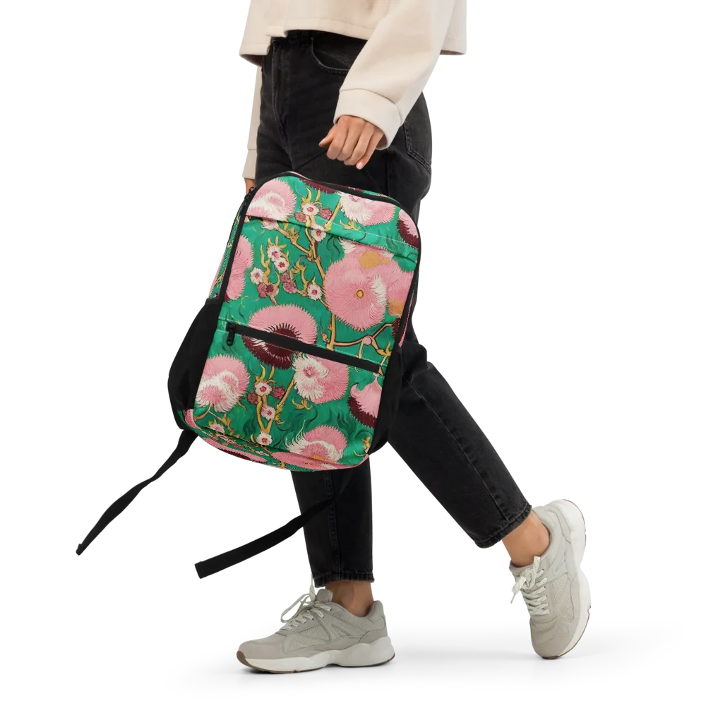 Emerald Chrysanthemum on Utility Backpack — Front
