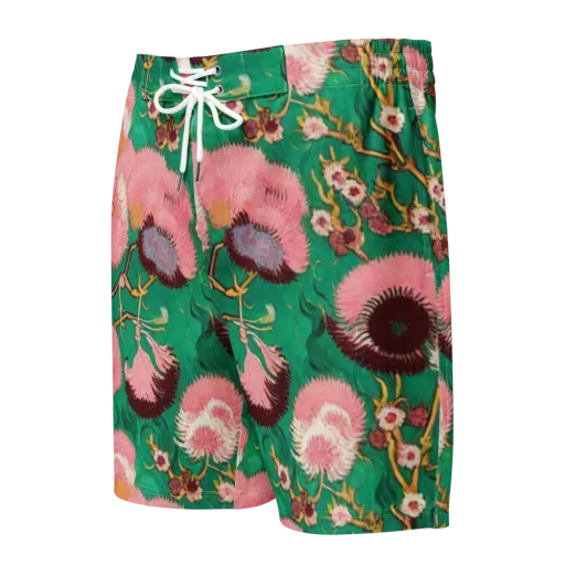 Emerald Chrysanthemum on a Men's Board Shorts