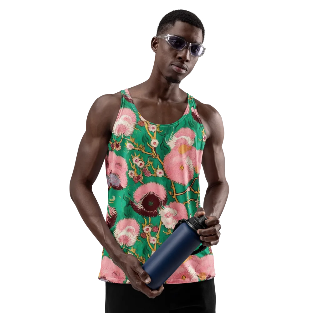 Emerald Chrysanthemum on Men's Tank Top — Front