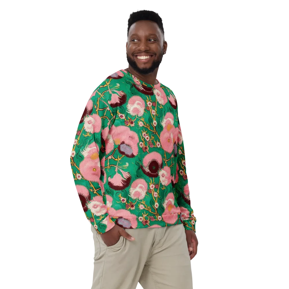 Emerald Chrysanthemum on Sweatshirt — Front