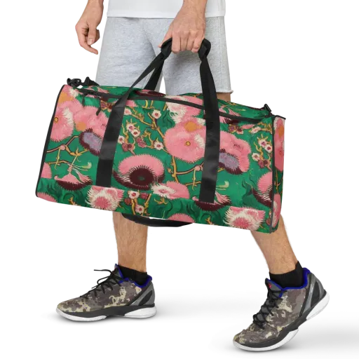 Emerald Chrysanthemum on a Duffle Bag