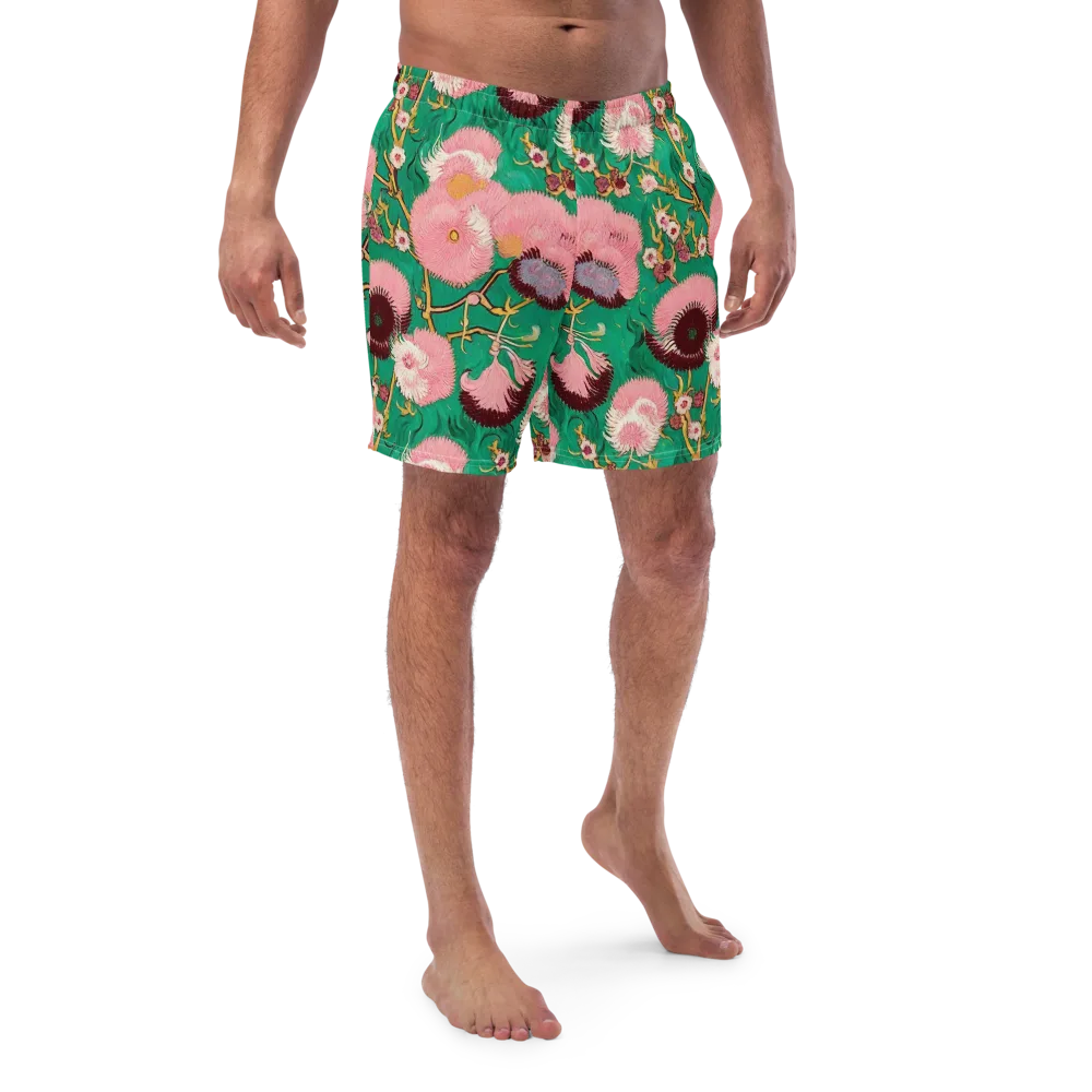 Emerald Chrysanthemum on Swim Trunks — Front