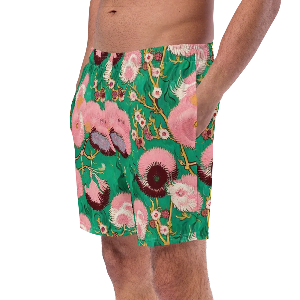 Emerald Chrysanthemum on Swim Trunks — Left Front