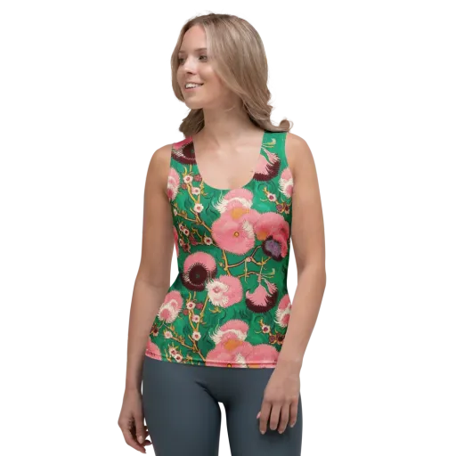 Emerald Chrysanthemum on a Women's Tank Top