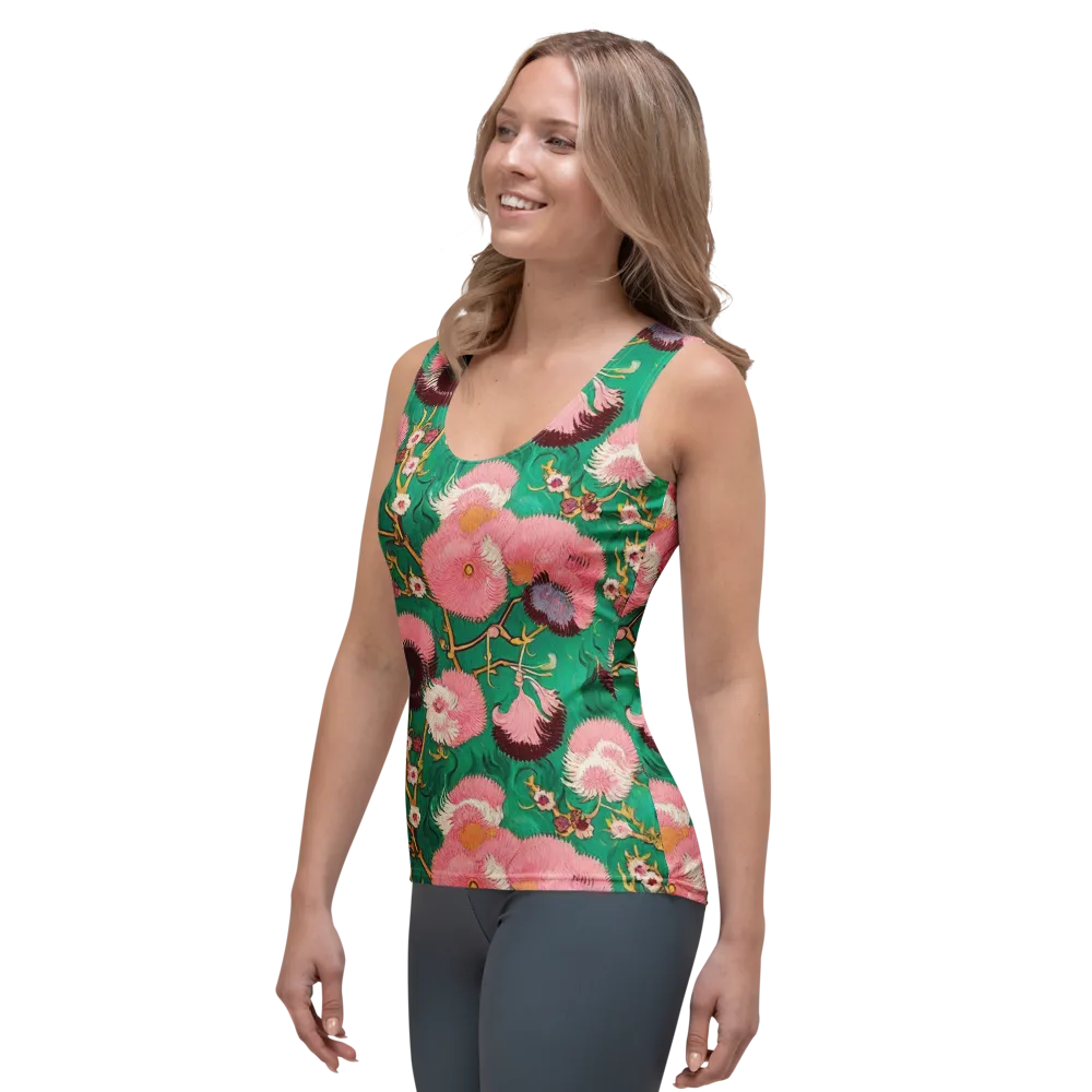Emerald Chrysanthemum on Women's Tank Top — Left Front