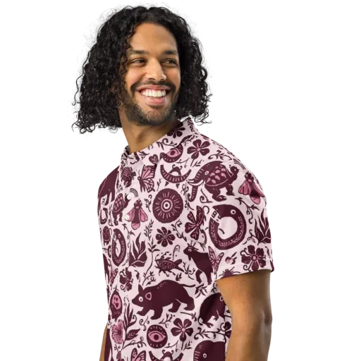 Rosy Woodland on a Men's Slim Fit Polo Shirt