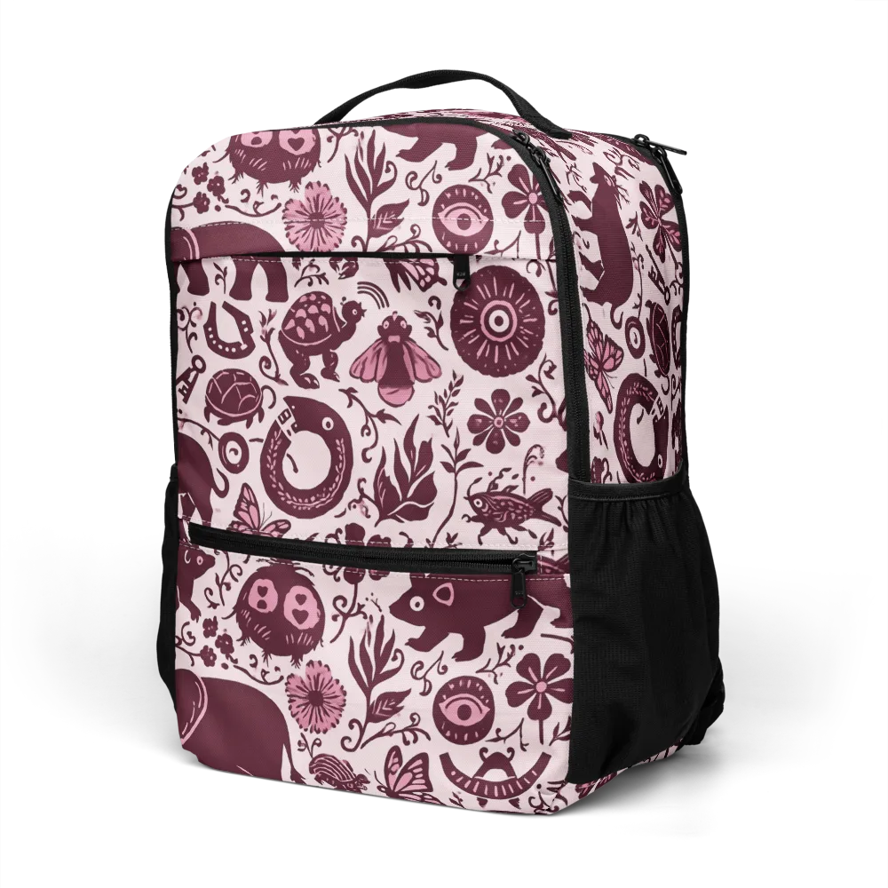 Rosy Woodland on Utility Backpack — Left Front