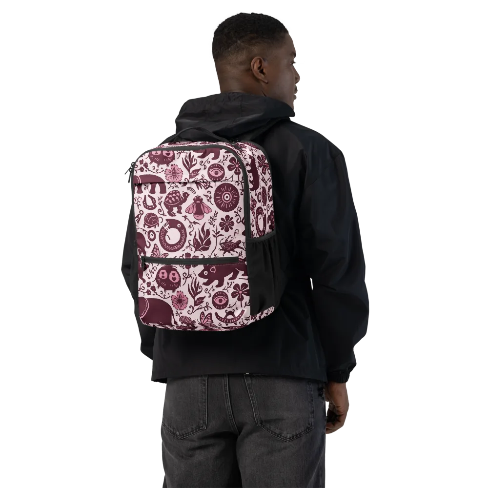 Rosy Woodland on Utility Backpack — Back